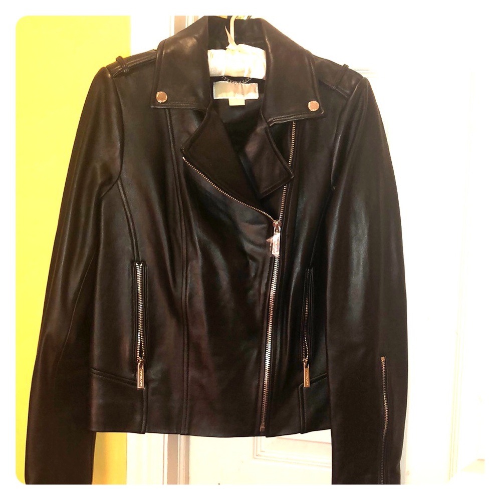 Leather Michael Kors jacket.
